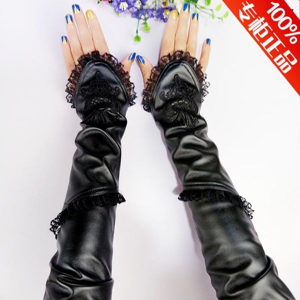 bridal gloves black long lady girl disco dance costume party fingerless lace pu leather driving, White
bridal gloves black long lady girl disco dance costume party fingerless lace pu leather driving, White