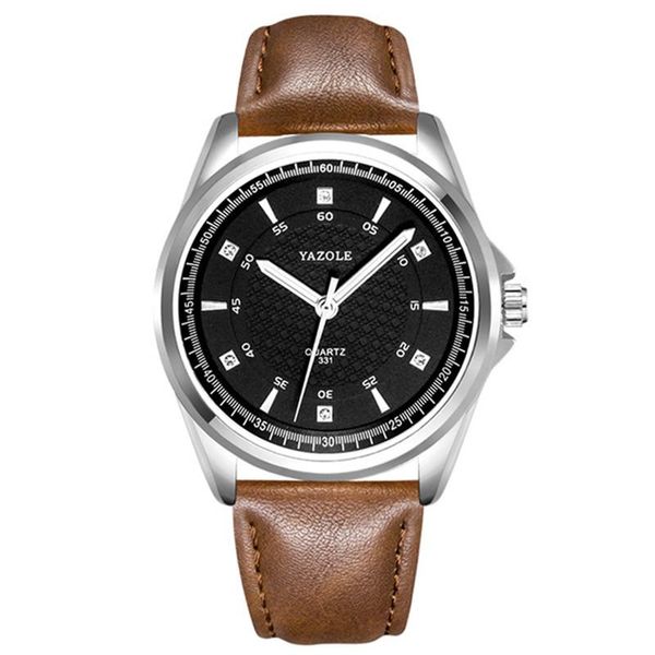 wristwatches yazole watch fashion quartz men watches male clock business mens wrist hodinky relogio masculino, Slivery;brown
wristwatches yazole watch fashion quartz men watches male clock business mens wrist hodinky relogio masculino, Slivery;brown