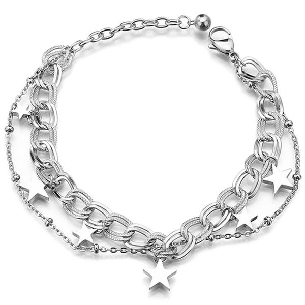 charm bracelets double chain stainless steel pentagram for men women cart circles cross lobster clasp bracelet diy 20cm, Golden;silver
charm bracelets double chain stainless steel pentagram for men women cart circles cross lobster clasp bracelet diy 20cm, Golden;silver