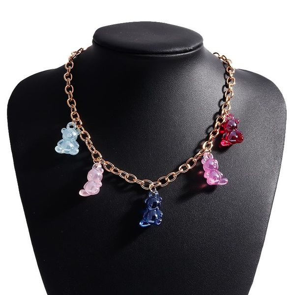 pendant necklaces bear chain goth candy styles handmade color cute resin gummy for women girls daily party charms jewelry, Silver
pendant necklaces bear chain goth candy styles handmade color cute resin gummy for women girls daily party charms jewelry, Silver