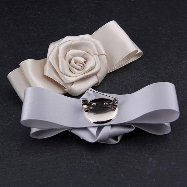 pins, brooches elegant women's silk fabric ribbon hand-folded roses bowknot pins lady flower jewelry cardigan collar scarves accessory, Gray
pins, brooches elegant women's silk fabric ribbon hand-folded roses bowknot pins lady flower jewelry cardigan collar scarves accessory, Gray