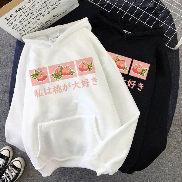 kawaii peach juice japanese women casual harajuku sweatshirt cute pink hoodies korean loose kpop pullovers female gothic coat women's &, Black
kawaii peach juice japanese women casual harajuku sweatshirt cute pink hoodies korean loose kpop pullovers female gothic coat women's &, Black