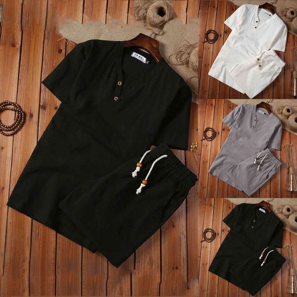 summer clothes 2 pieces sets mens tracksuits retro v neck short sleeve shirt pants set breathable slim fit linen suits, Gray
summer clothes 2 pieces sets mens tracksuits retro v neck short sleeve shirt pants set breathable slim fit linen suits, Gray