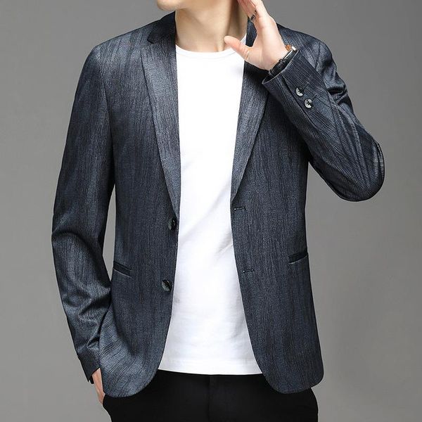 men's business casual striped jacquard knitted stretch mens suit jacket blazers suits &, White;black
men's business casual striped jacquard knitted stretch mens suit jacket blazers suits &, White;black