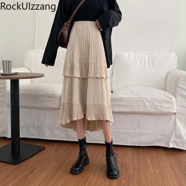 elastic high waist pleated loose wide patchwork ruffles irregular a-line midi long skirt women fashion elegant vintage korean skirts, Black
elastic high waist pleated loose wide patchwork ruffles irregular a-line midi long skirt women fashion elegant vintage korean skirts, Black