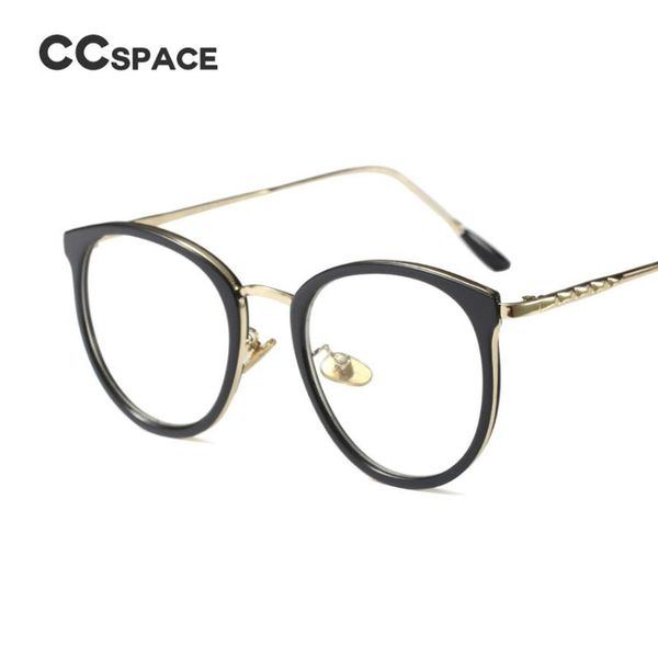 round luxury glasses frames women metal cat eye vintage ccspace brand designer optical fashion eyewear computer sunglasses, Black
round luxury glasses frames women metal cat eye vintage ccspace brand designer optical fashion eyewear computer sunglasses, Black