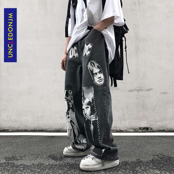 high street patchwork uncledonjm printed jeans in hiphop wijde pipe broek men hip hop 8009, Blue
high street patchwork uncledonjm printed jeans in hiphop wijde pipe broek men hip hop 8009, Blue