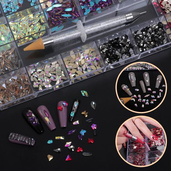 1000pcs rhinestone set multi-shape flat back ab golden red shiny emerald glass crystal nail art craft 3d decoration decorations, Silver;gold
1000pcs rhinestone set multi-shape flat back ab golden red shiny emerald glass crystal nail art craft 3d decoration decorations, Silver;gold