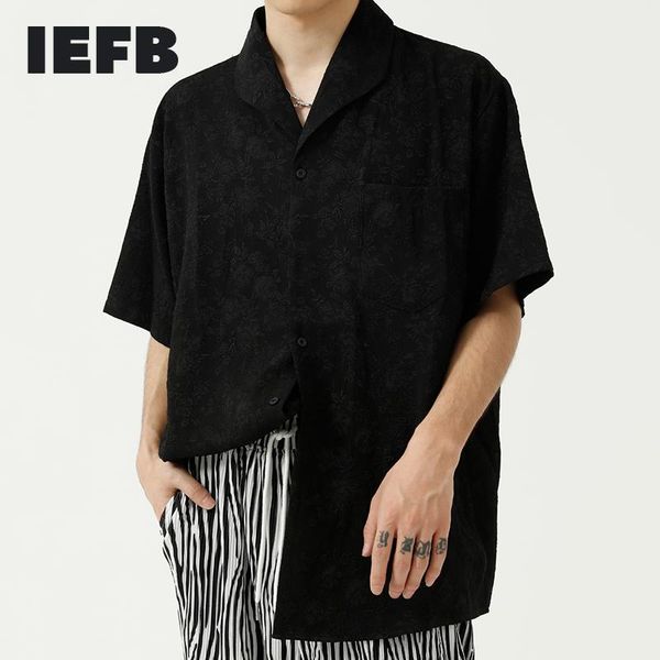 men's casual shirts iefb summer oversize short sleeve shirt korean loose embroidery embossed floral trend personalized 2021 9y8347, White;black
men's casual shirts iefb summer oversize short sleeve shirt korean loose embroidery embossed floral trend personalized 2021 9y8347, White;black