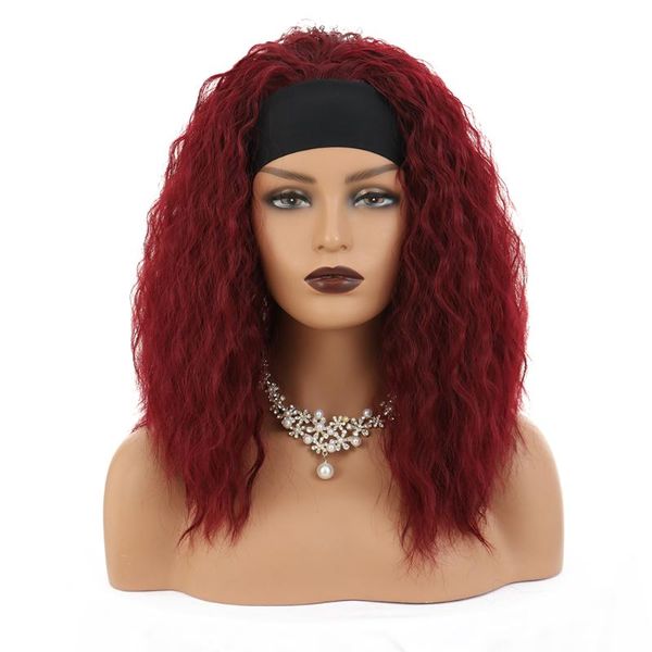 water wave headband wigs for black women synthetic natural wavy afro jumbo wig with head band attached brown
water wave headband wigs for black women synthetic natural wavy afro jumbo wig with head band attached brown