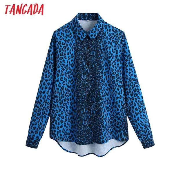 women retro blue leopard animal print blouse long sleeve chic female casual shirt blusas femininas be300 210416, White
women retro blue leopard animal print blouse long sleeve chic female casual shirt blusas femininas be300 210416, White