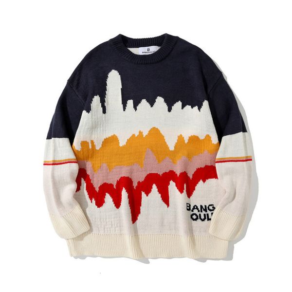 men's sweaters couple men vintage color matching o-neck knitted pullovers male streetwear fashion bottom man women i4a3, White;black
men's sweaters couple men vintage color matching o-neck knitted pullovers male streetwear fashion bottom man women i4a3, White;black