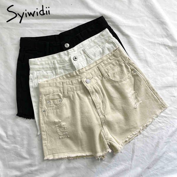 syiwidii ripped jean shorts for women high waist clothing cotton white black beige cut out tassel hole fashion summer denim 210417
syiwidii ripped jean shorts for women high waist clothing cotton white black beige cut out tassel hole fashion summer denim 210417