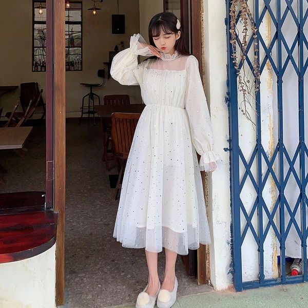 casual dresses summer girl's glittering splicing mesh dress fairy super collection waist show thin temperament sweet medium length, Black;gray
casual dresses summer girl's glittering splicing mesh dress fairy super collection waist show thin temperament sweet medium length, Black;gray