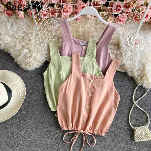 tank women summer candy color solid short sweet button navel clothing slim korean chic wild fashion tanks 210531, White
tank women summer candy color solid short sweet button navel clothing slim korean chic wild fashion tanks 210531, White
