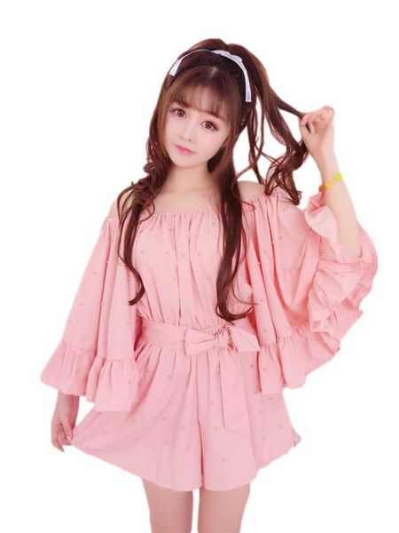 women's jumpsuits & rompers summer soft girl vintage playsuit womens short sleeve elegant pink casual jumpsuit korean se, Black;white
women's jumpsuits & rompers summer soft girl vintage playsuit womens short sleeve elegant pink casual jumpsuit korean se, Black;white