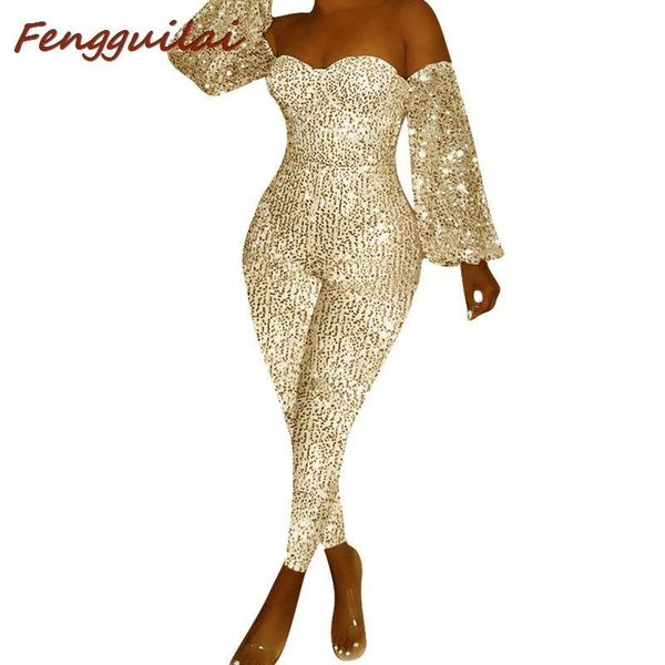 women's jumpsuits & rompers fengguilaiwomen fashion sequined off the shoulder 2021 autumn clubwear long sleeve silver bodycon jumpsuit, Black;white
women's jumpsuits & rompers fengguilaiwomen fashion sequined off the shoulder 2021 autumn clubwear long sleeve silver bodycon jumpsuit, Black;white