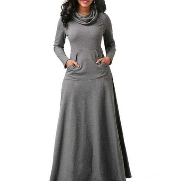 5xl plus size women's turtleneck maxi dress solid color women pocket dresses long sleeve casual party robe femme, Black;gray
5xl plus size women's turtleneck maxi dress solid color women pocket dresses long sleeve casual party robe femme, Black;gray