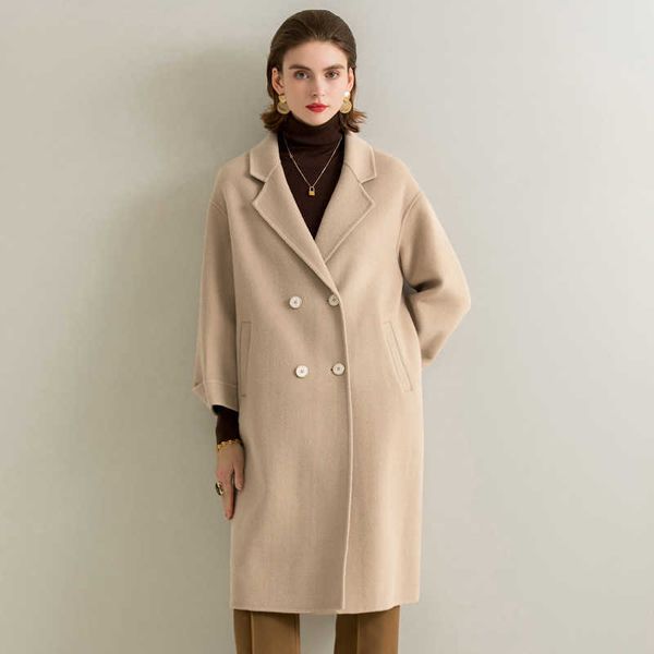 high-end double-sided cashmere woolen long coat women's autumn fashion elegant outerwear female winter loose wool coat 210930, Black
high-end double-sided cashmere woolen long coat women's autumn fashion elegant outerwear female winter loose wool coat 210930, Black
