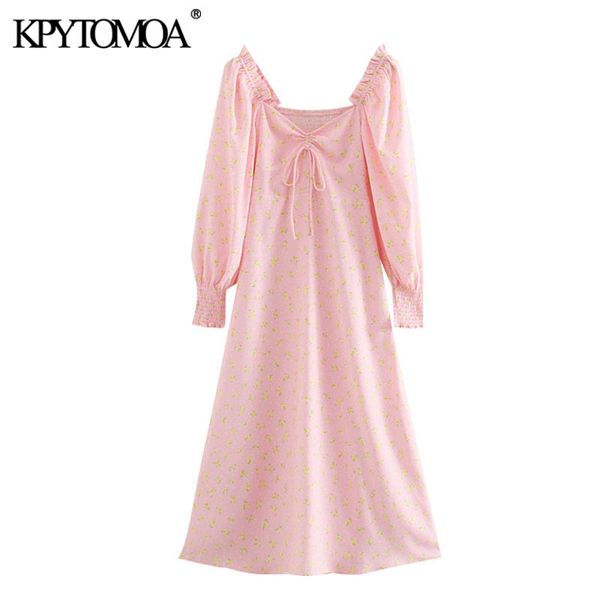 women chic fashion floral print midi dress vintage tied v neck long sleeve back elastic female dresses vestidos 210416, Black;gray
women chic fashion floral print midi dress vintage tied v neck long sleeve back elastic female dresses vestidos 210416, Black;gray