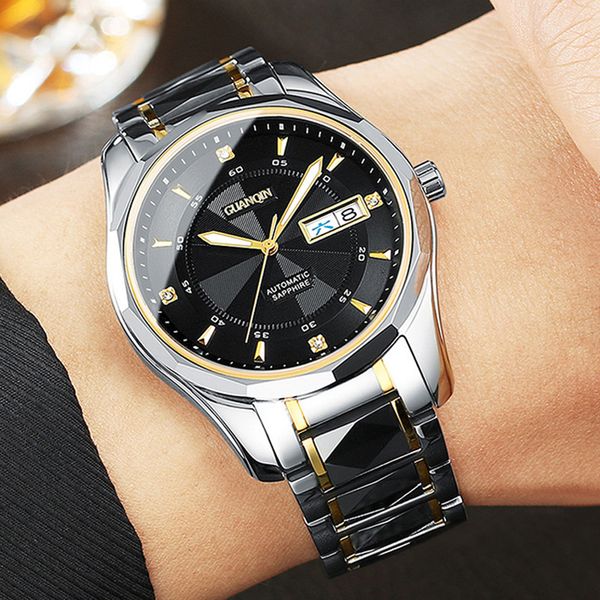 wrist watch swiss business simple hollow out automatic mechanical diamond inlaid tungsten steel men's waterproof luminous, Slivery;brown
wrist watch swiss business simple hollow out automatic mechanical diamond inlaid tungsten steel men's waterproof luminous, Slivery;brown