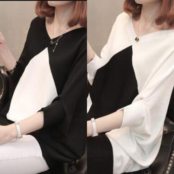 women's sweaters cashmere sweater and pullovers women elegant bat sleeve v-neck knitted loose female spring autumn jumper, White;black
women's sweaters cashmere sweater and pullovers women elegant bat sleeve v-neck knitted loose female spring autumn jumper, White;black