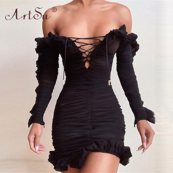 casual dresses ruffles sheer mesh see through dress women off shoulder hollow out bodycon bandage black party 2021, Black;gray
casual dresses ruffles sheer mesh see through dress women off shoulder hollow out bodycon bandage black party 2021, Black;gray