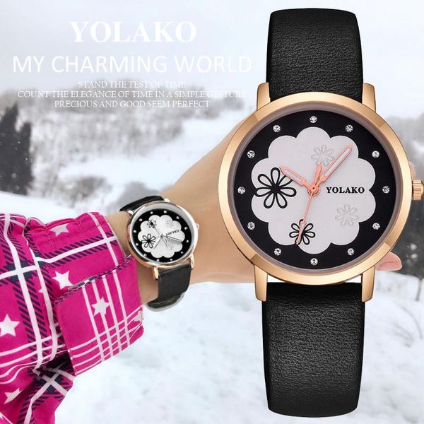rhinestone fashion ladies watch leather band flower quartz wristwatch relojes para mujer 2021 yolako brand women gift wristwatches, Slivery;brown
rhinestone fashion ladies watch leather band flower quartz wristwatch relojes para mujer 2021 yolako brand women gift wristwatches, Slivery;brown