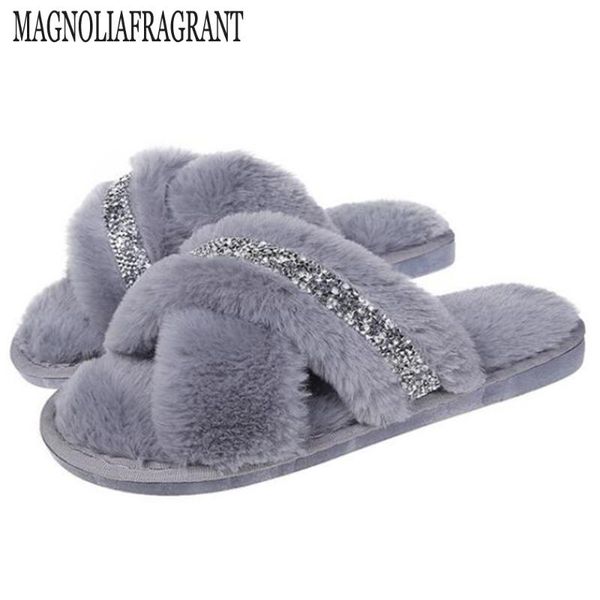 slippers home furry ladies winter fashion cotton female indoor non-slip sequins cross plush women hy916, Black
slippers home furry ladies winter fashion cotton female indoor non-slip sequins cross plush women hy916, Black