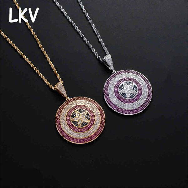 captain of the united states shield pendant hip hop necklace movie personality micro set zircon, Silver
captain of the united states shield pendant hip hop necklace movie personality micro set zircon, Silver