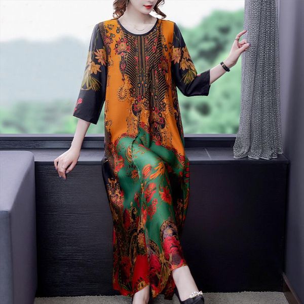 spring summer boho vintage women dresses print mulberry silk maxi loose 4xl plus size chiffon elegant bodycon vestidos, Black;gray
spring summer boho vintage women dresses print mulberry silk maxi loose 4xl plus size chiffon elegant bodycon vestidos, Black;gray