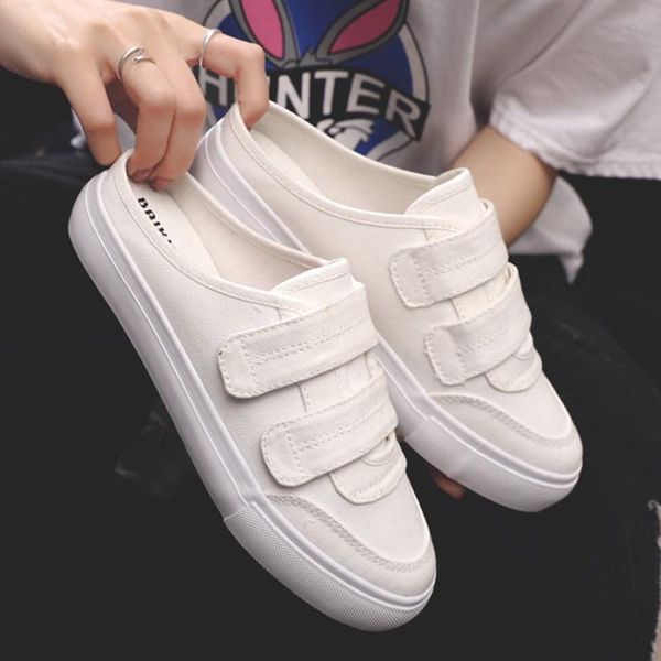 round head canvas shoes half slippers fashion breathable wild comfortable heelless, Black
round head canvas shoes half slippers fashion breathable wild comfortable heelless, Black