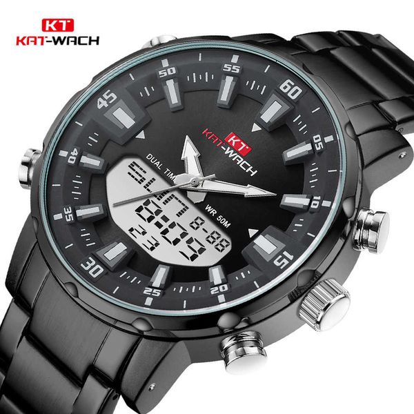 kat-wach watch male sports digital es men waterproof steel military quartz for wristwatch relogio masculino 210728, Slivery;brown
kat-wach watch male sports digital es men waterproof steel military quartz for wristwatch relogio masculino 210728, Slivery;brown