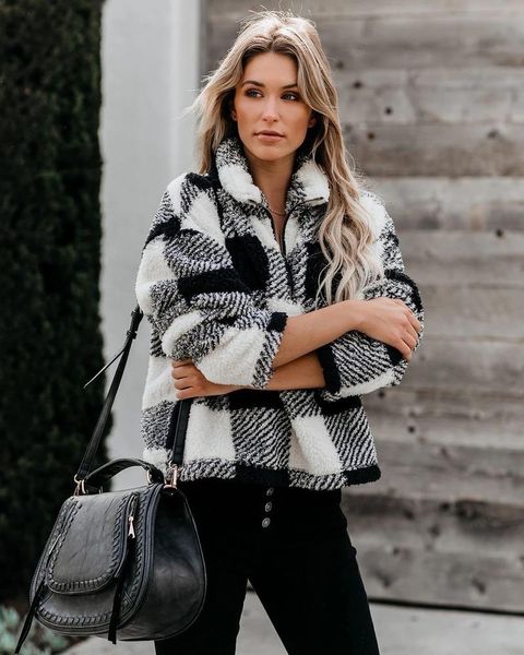 women's hoodies & sweatshirts women stand collar zip up loose leisure pullovers black checkerboard pullover autumn winter thick plaid
women's hoodies & sweatshirts women stand collar zip up loose leisure pullovers black checkerboard pullover autumn winter thick plaid