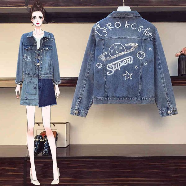 women's jackets plus size denim jacket for woman fashion release white autumn embroidered outwear long vintage sleeve jean jackets p85t, Black;brown
women's jackets plus size denim jacket for woman fashion release white autumn embroidered outwear long vintage sleeve jean jackets p85t, Black;brown