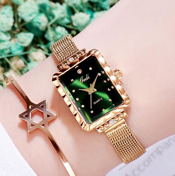 wristwatches feminine fashion ladies mesh belt square watch minimalist student wild waterproof quartz for women 2021 present, Slivery;brown
wristwatches feminine fashion ladies mesh belt square watch minimalist student wild waterproof quartz for women 2021 present, Slivery;brown