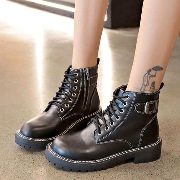 boots rimocy autumn winter square heel ankle for women 2021 lace up platform modern woman buckle pu leather botas mujer, Black
boots rimocy autumn winter square heel ankle for women 2021 lace up platform modern woman buckle pu leather botas mujer, Black
