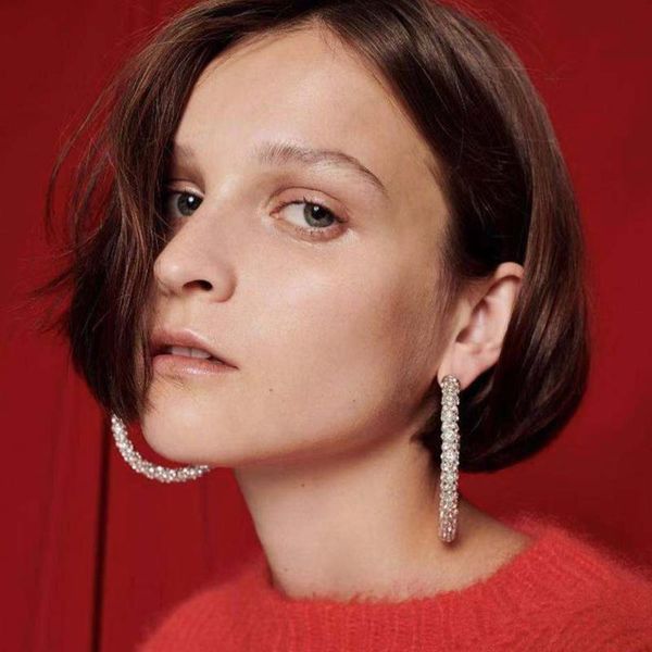 hoop & huggie jijiawenhua rhinestone big earrings women's dinner party fashion statement jewelry accessories, Golden;silver
hoop & huggie jijiawenhua rhinestone big earrings women's dinner party fashion statement jewelry accessories, Golden;silver