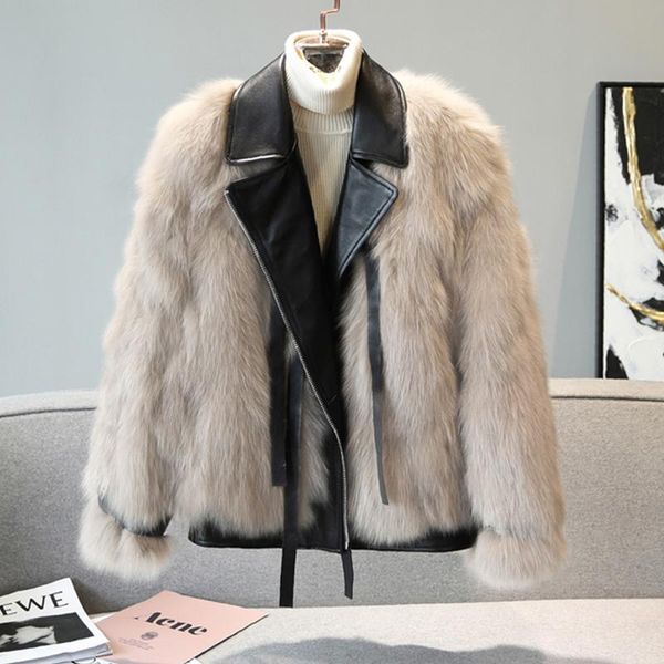women's fur & faux oversized women genuine leather coats vintage elegant thick warm outerwear fake woman jacket natural mink coat, Black
women's fur & faux oversized women genuine leather coats vintage elegant thick warm outerwear fake woman jacket natural mink coat, Black