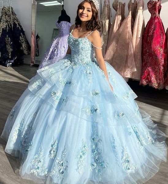 2021 plus size sky blue lace quinceanera dresses spaghetti beaded ball gown tulle pageant evening prom gowns zj476, Blue;red
2021 plus size sky blue lace quinceanera dresses spaghetti beaded ball gown tulle pageant evening prom gowns zj476, Blue;red