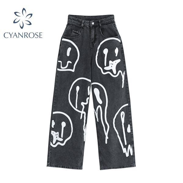 2021 new spring fashion ins street hip-hop printing wash jeans loose casual denim wide leg pants tide woman long trousers, Blue
2021 new spring fashion ins street hip-hop printing wash jeans loose casual denim wide leg pants tide woman long trousers, Blue