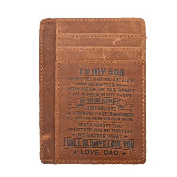 wallets "to my son daughter" personalized gifts wallet custom genuine leather card holder engraved for daughter birthday, Red;black
wallets "to my son daughter" personalized gifts wallet custom genuine leather card holder engraved for daughter birthday, Red;black