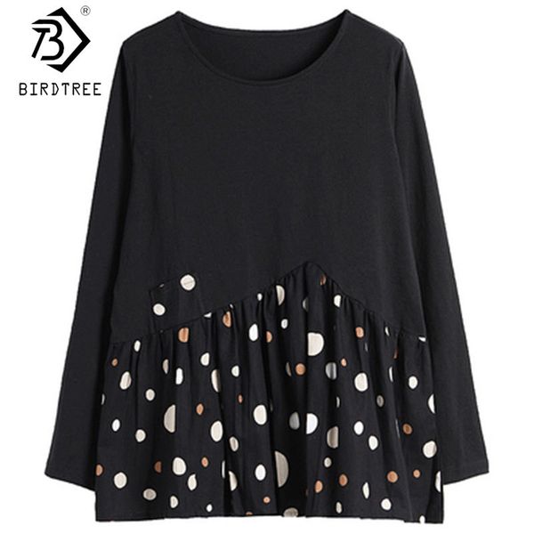 plus size dot patchwork girls tshirt spring autumn long sleeve round neck pullover ladies loose tee t0d402n 210419, White
plus size dot patchwork girls tshirt spring autumn long sleeve round neck pullover ladies loose tee t0d402n 210419, White