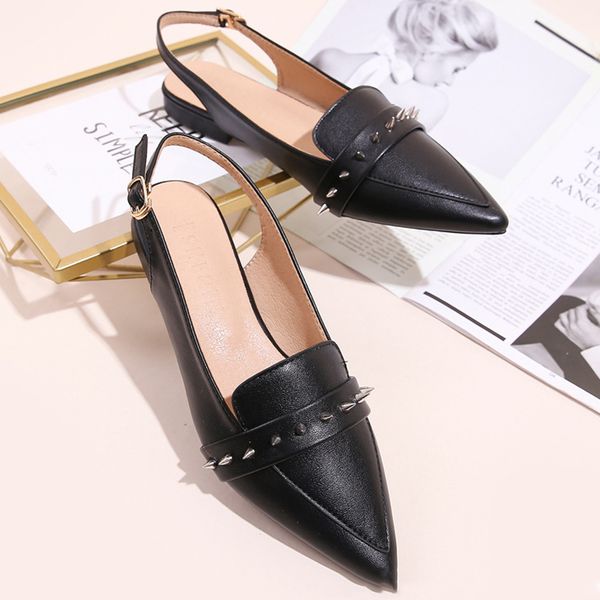 2021 new women flat shoes fashion rivet pointed buckle all-match outerwear baotou half slippers 2021 summer new women shoes mmm, Black
2021 new women flat shoes fashion rivet pointed buckle all-match outerwear baotou half slippers 2021 summer new women shoes mmm, Black