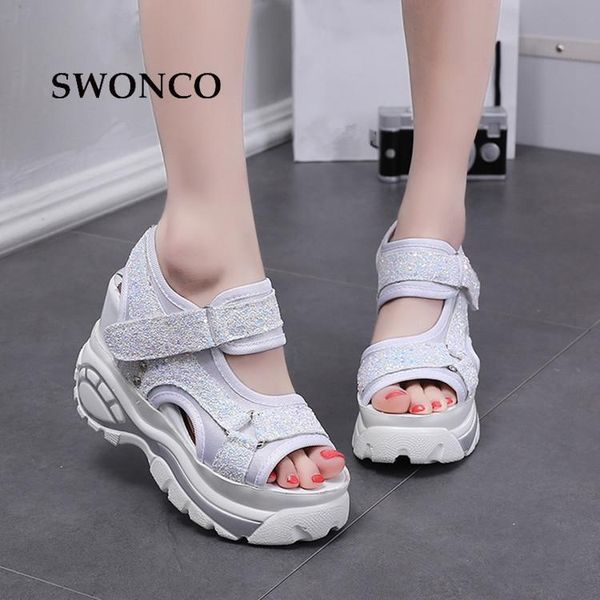 women's sandals 2021 summer 10cm high heels sequins casual shoes gladiator women platform thick bottom woman shoe, Black
women's sandals 2021 summer 10cm high heels sequins casual shoes gladiator women platform thick bottom woman shoe, Black
