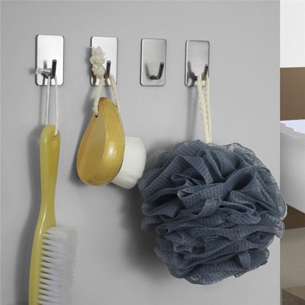 hooks & rails 1pc adhesive stainless steel towel family robe hanging hats bag key wall hanger
hooks & rails 1pc adhesive stainless steel towel family robe hanging hats bag key wall hanger