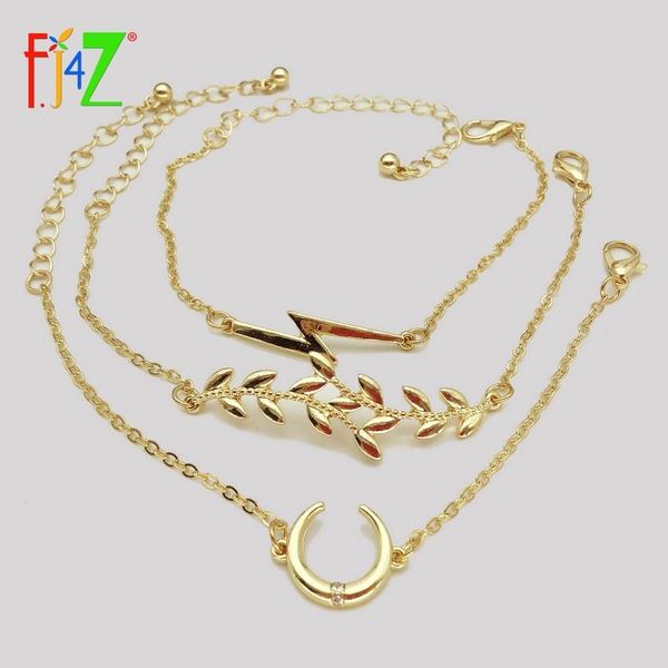 charm bracelets f.j4z 3pieces/lot fashion vintage trendy gold color leaf moon lightening bracelet bransoletka kobieta, Golden;silver
charm bracelets f.j4z 3pieces/lot fashion vintage trendy gold color leaf moon lightening bracelet bransoletka kobieta, Golden;silver