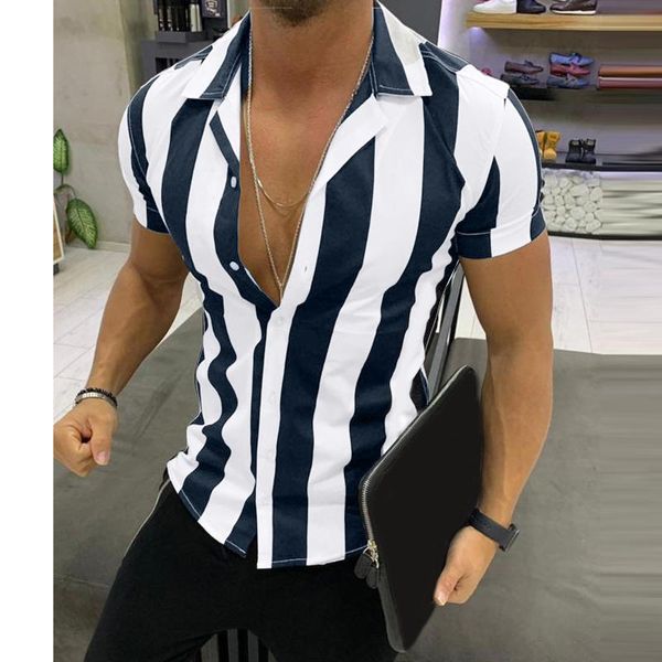 men's casual shirts 2021 arrival brand summer shirt short sleeves turn-down collar fashion men striped -3xl, White;black
men's casual shirts 2021 arrival brand summer shirt short sleeves turn-down collar fashion men striped -3xl, White;black