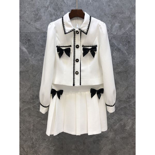 western bow short coat pleated skirt two-piece womens clothing autumn european goods new anti-aging outfits 9g, Black;gray
western bow short coat pleated skirt two-piece womens clothing autumn european goods new anti-aging outfits 9g, Black;gray