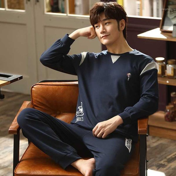 men's sleepwear 2021 autumn winter long sleeve 100% cotton pajama sets for men suit pyjama male homewear home clothes, Black;brown
men's sleepwear 2021 autumn winter long sleeve 100% cotton pajama sets for men suit pyjama male homewear home clothes, Black;brown